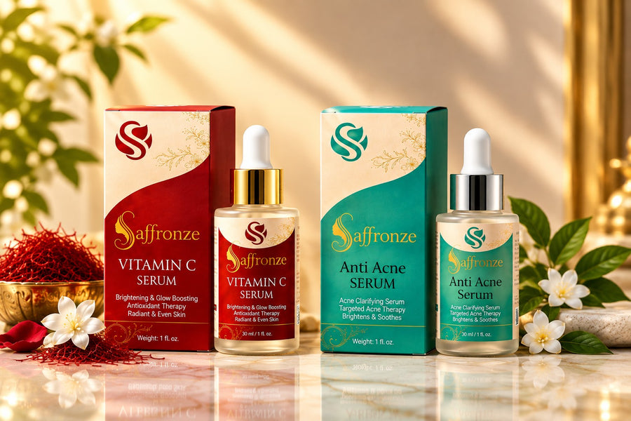 Saffronze Vitamin C + Anti Acne Serum Combo