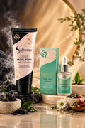 Saffronze Activated Charcoal Facial Foam and Anti Acne Serum combo