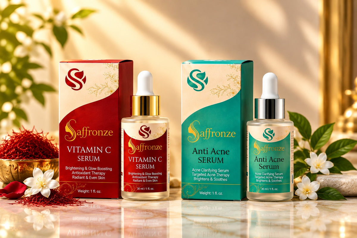 Saffronze Vitamin C and Anti Acne Serum Combo